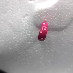 Pink Polka Dot Hoop Stud Earrings